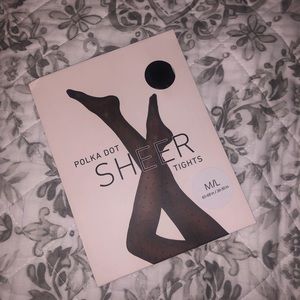 NIB M/L Sheer Polka Dots Tights